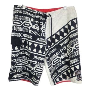 Y2K Vtg Quicksilver Boardshorts Eddie Aiku 2008 XL 36 Waimea Bay Hawaii Memory